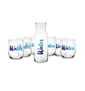 Komplet WATER Karafka 1L + 6 szklanek 300ml