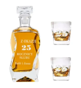  Karafka z Grawerem + 2 szkl. ROCZNICA ŚLUBU + imiona