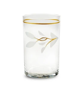 Szklanki do herbaty dekorowane “Gałązka” 6 szt. 250 ml 