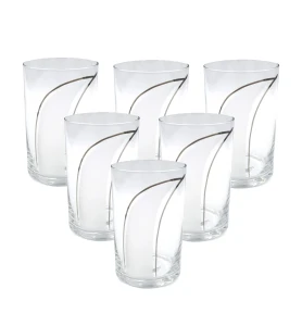 Szklanki do herbaty dekorowane "Wstęga" 6 szt. 250 ml