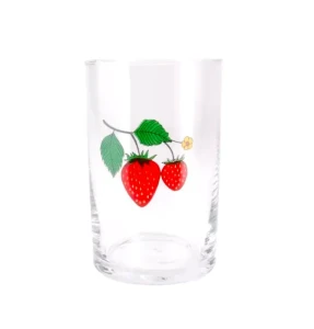 Szklanki do herbaty dekorowane "Truskawka" 6 szt. 250 ml