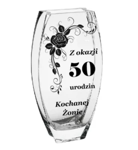 Wazon dla Żony Urodziny Prezent z Grawerem