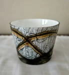 Stylowa szklana osłonka na kwiaty / wazon – unikalny design H10cm Marble
