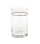 Szklanki do herbaty dekorowane "Złoty pasek" 6 szt. 250 ml
