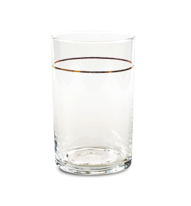 Szklanki do herbaty dekorowane "Złoty pasek" 6 szt. 250 ml