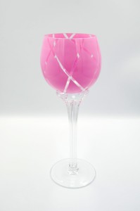 Świecznik na nóżce PINK