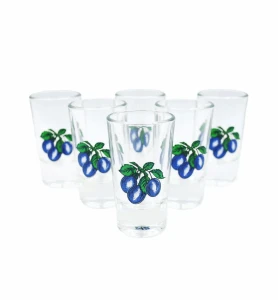 Kieliszki do wódki "Śliwka" 25ml Komplet 6 szt.