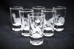 Kieliszki do wódki SHOT "myśliwskie" 25ml Komplet 6 szt.