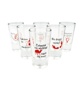 Kieliszki do wódki "Humor" 25ml Komplet 6 szt.