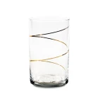 Szklanki do herbaty dekorowane "Złota spirala"  6 szt. 250 ml